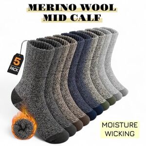 Calcetines Térmicos De Invierno De Lana Aislante Extra Gruesos Tallas 7-13